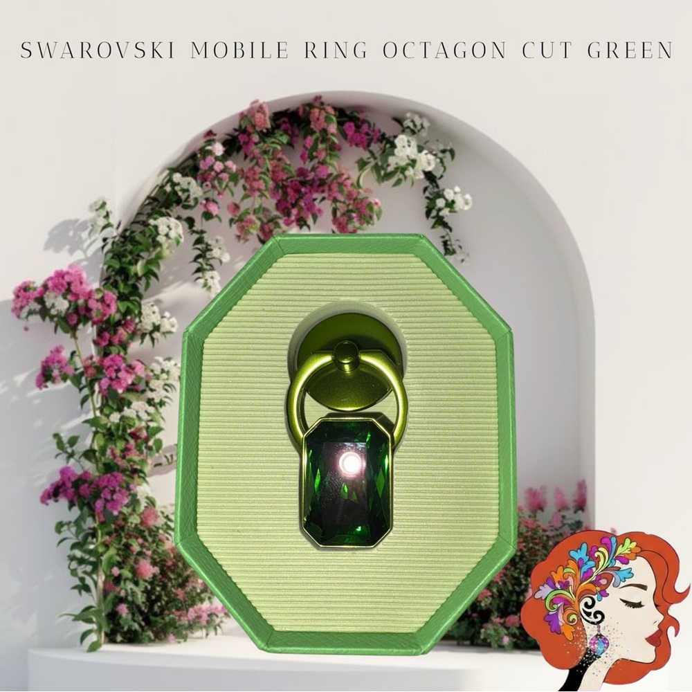 Host Pick Swarovski Green Octagon Mobile Ring - Picture 5 of 9